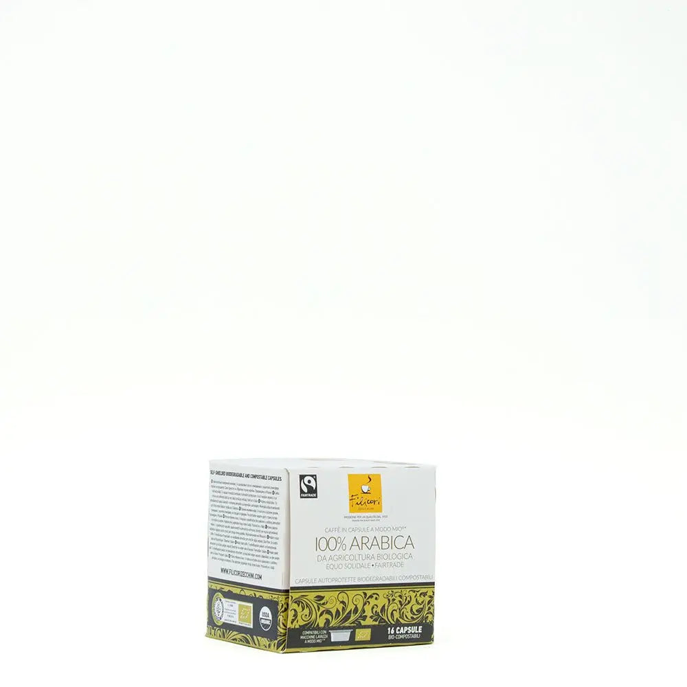100% Arabica Organic & Fairtrade Blend | A Modo Mio Compatible Capsule Filicori Zecchini Italia 100% Arabica Organic & Fairtrade Blend | A Modo Mio Compatible Capsule Filicori Zecchini Italia