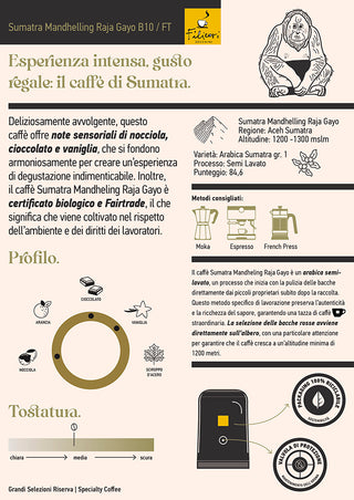 Indonésie Sumatra Mandhelling Raja Gayo BIO Fairtrade | Velký Výběr Rezerv