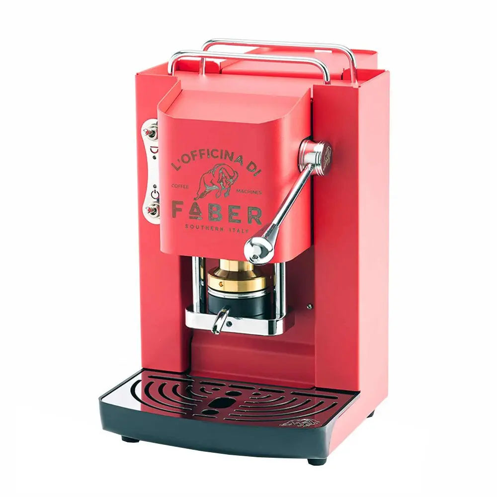 FABER Machine à Café à Dosettes ESE 44mm - Modèle Fente Plast Avec Pressacialda En Laiton Réglable (Blanc | Noir)
