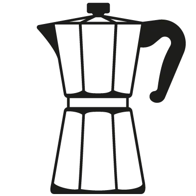 Icône cafetière moka.